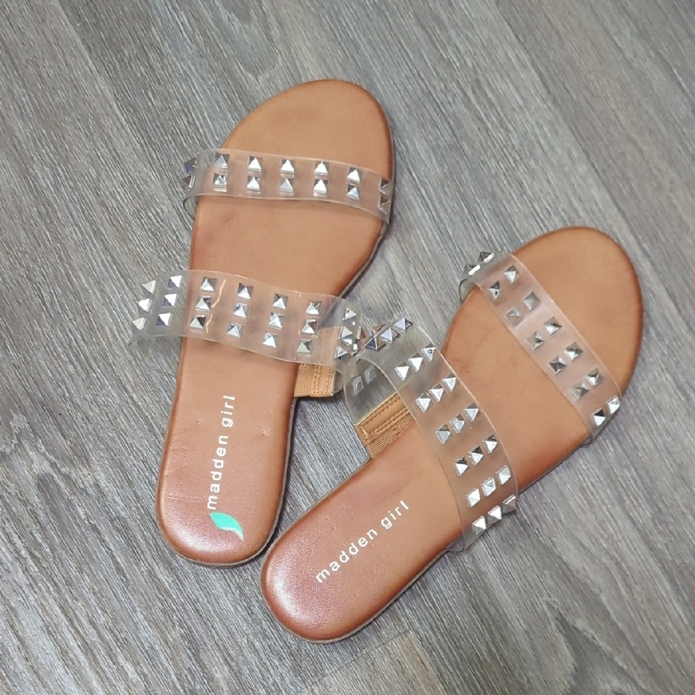 Madden Girl Brown Studded Sandals